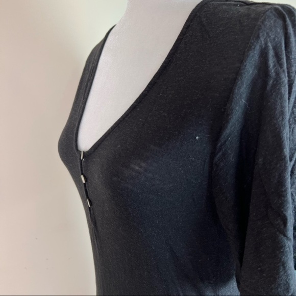 Amuse Society Womens Black V-Neck Padma Short Sleeve Maxi Knit Dress Size XS - Picture 4 of 12